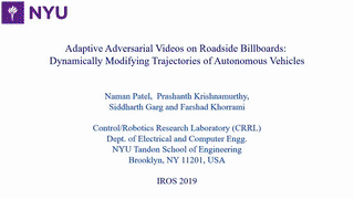 Adaptive Adversarial Videos on Roadside Billboards: Dynamically Modifying Trajectories of Autonomous Vehicles 